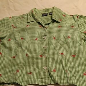 Mountain Lake Green Gingham Button Down Shirt